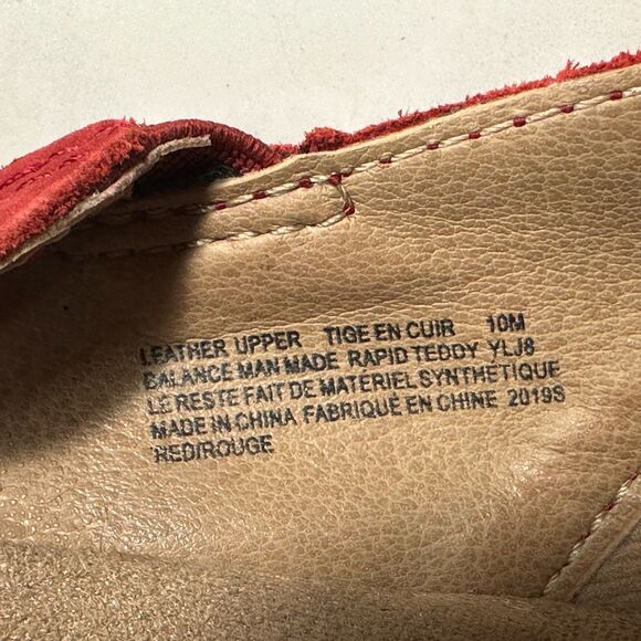 Earth Origins Rapid Teddy Red Leather Slip On Shoes, Women's Size 10 Flats - Picture 6 of 12